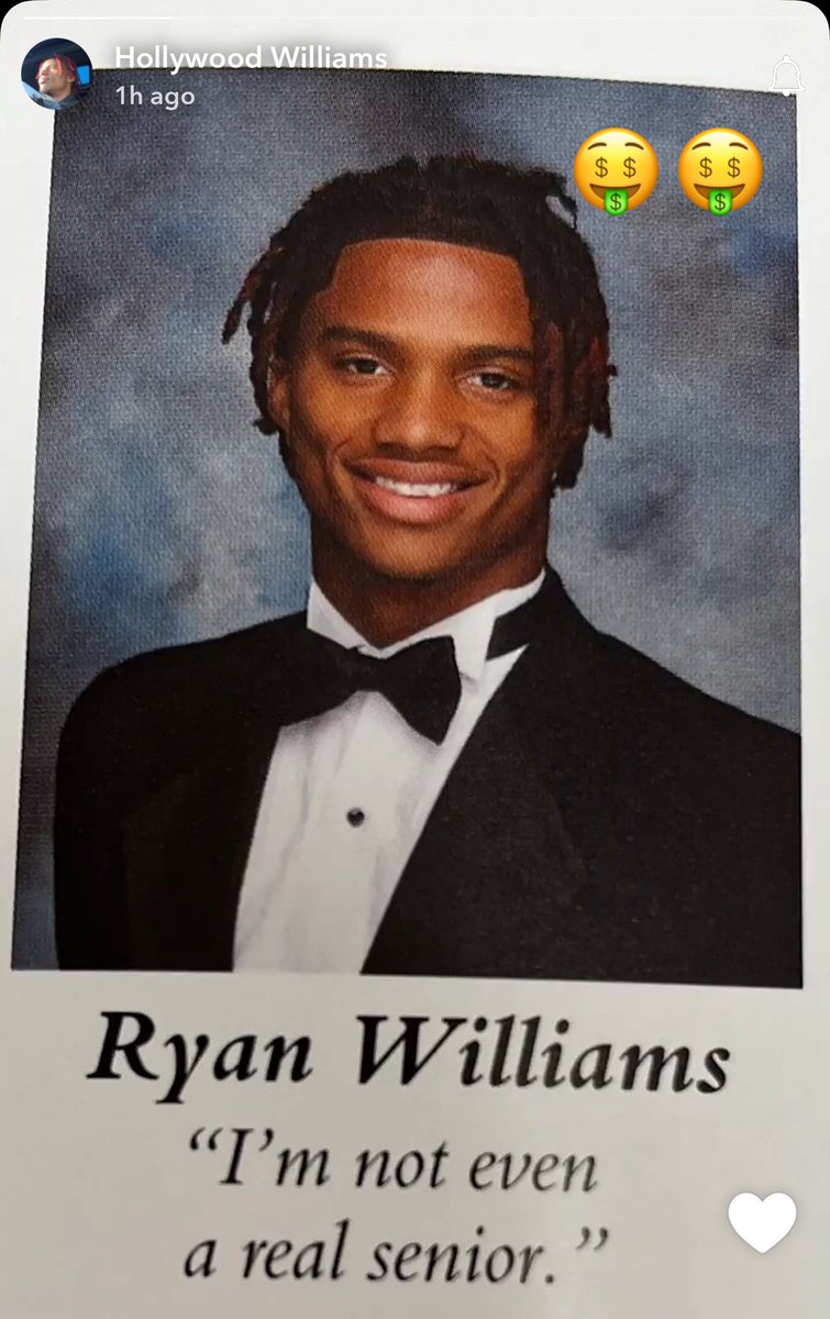 Alabama 5🌟 WR commit Ryan Williams’ senior quote is HILARIOUS 😂 Williams reclassified to the class of 2024 last December.