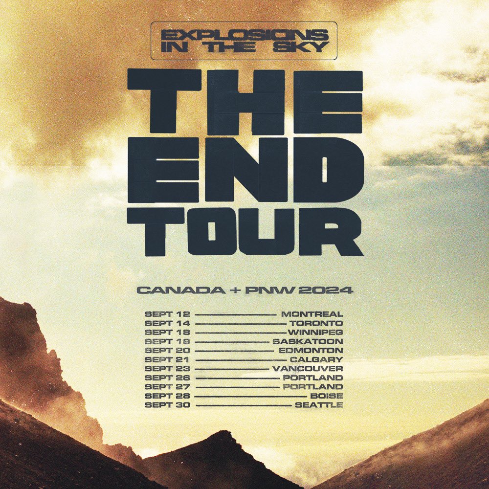 New 🇨🇦 and PNW 🇺🇸 @EITS shows have just announced in continued support of End, their recently released first new album in seven years! Tickets on sale Friday, 10AM!