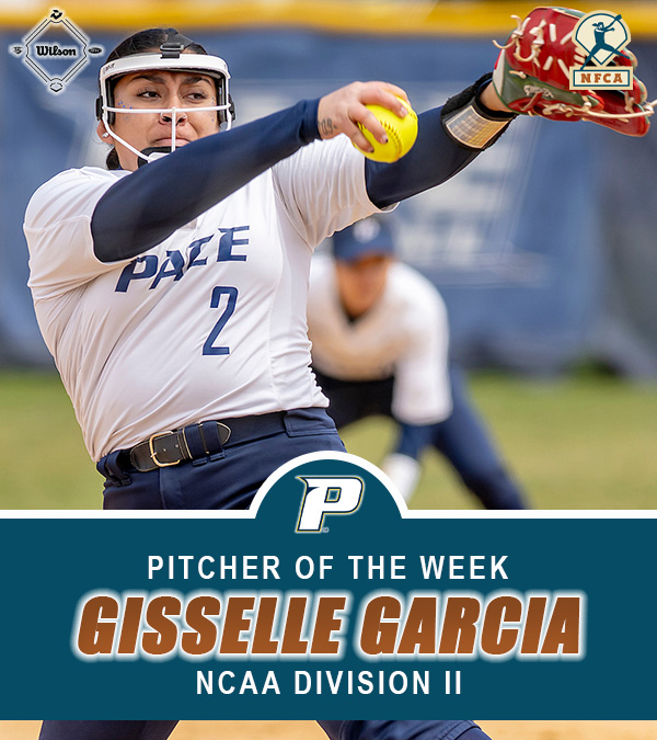 🥎 @VStateSoftball's Aniston Gano, @PaceUAthletics' Gisselle Garcia nab DII @sluggerfp Player & @wilsonballglove Pitcher of the Week honors. 🔗bit.ly/3UeYmfa