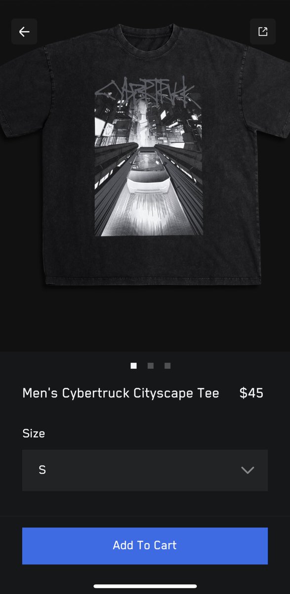 Gotta get this cool Cybertruck t-shirt for sale on Tesla.com
