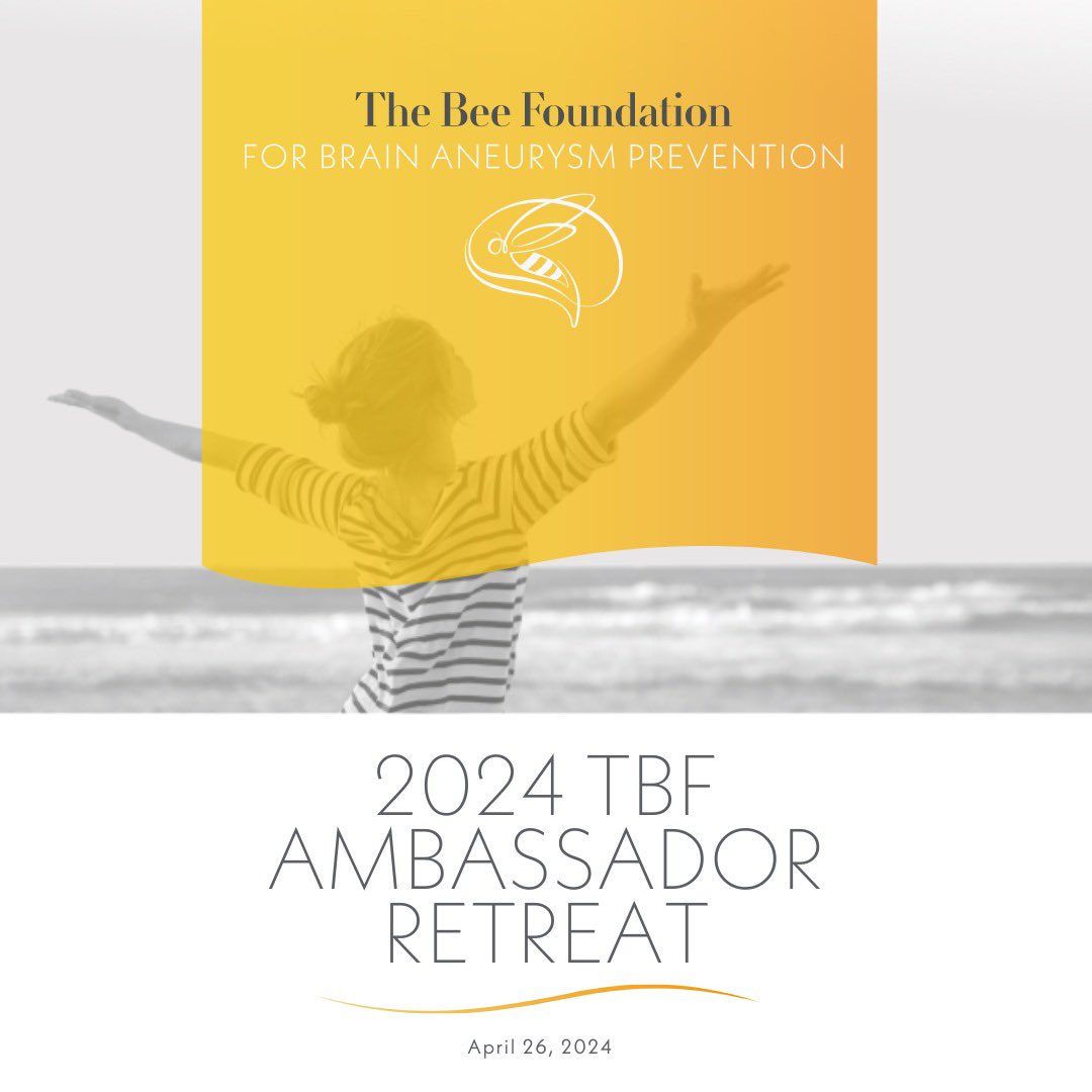 We are so excited for our TBF Ambassador Retreat this Friday in Wayne, PA! Our ambassadors are gathering for a day of health education and empowerment. Together, we’re making strides in brain aneurysm awareness and prevention. #TBFCommunity