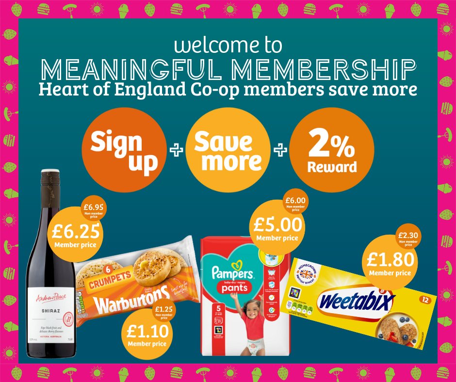 Did you know, as a Member you can save more? Not a member yet? Well, what are you waiting for? Sign up online NOW 👇 membership.heartofengland.coop