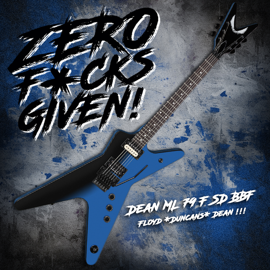 The #DeanGuitars ML 79 Floyd Duncans Black Blue Fade. Demand it from your local Dean dealer. #DeanZeroFG #GetYourWings #ElectricGuitar