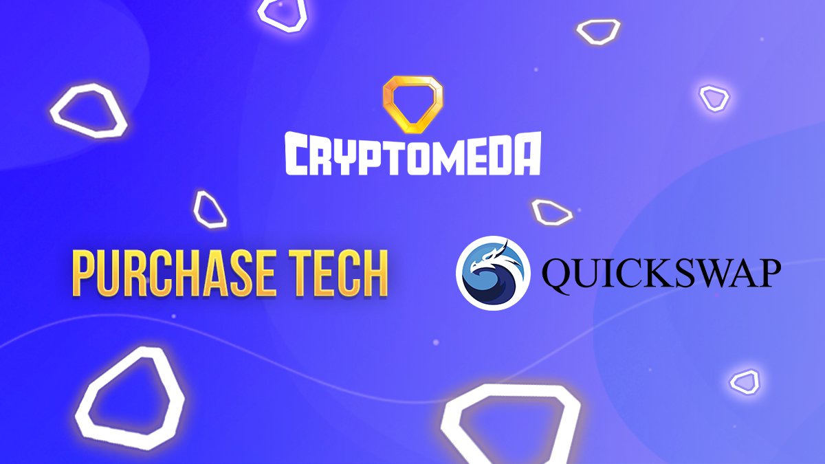 🌟 Start Your #Cryptomeda Journey by purchasing $TECH tokens on the decentralized exchange
<a href="/QuickswapDEX/">QuickSwap 🐲 DragonFi 2.0</a>!🚀Join the decentralized future today and become a part of the growing #Cryptomeda family!        
#TECHToken #QuickSwap #Defi #PolygonNetwork