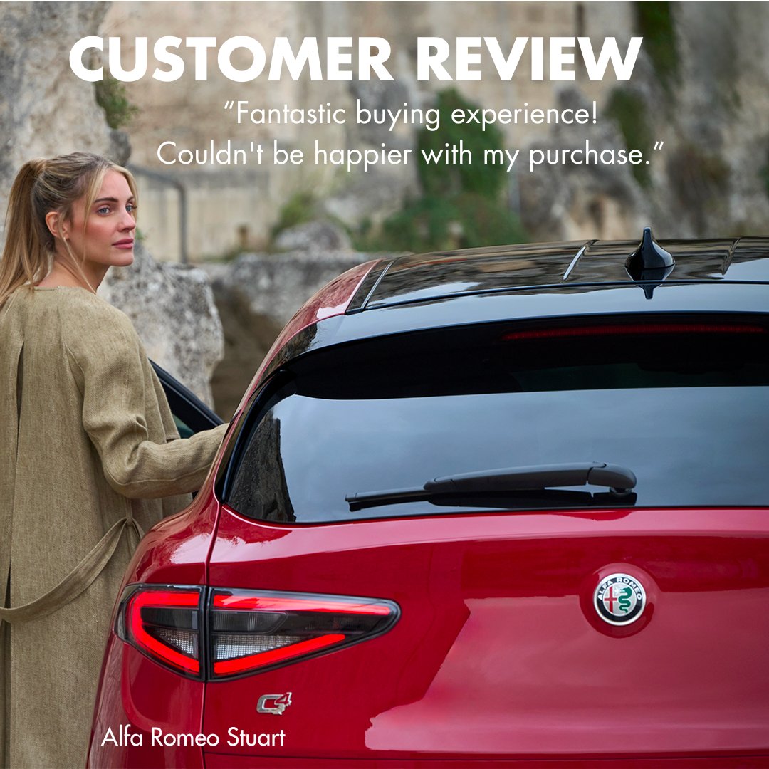 We are here to make your experience even better! Leave us a review today! 
⭐⭐⭐⭐⭐

#AlfaRomeo #AlfaRomeoStuart #StuartFL #FL