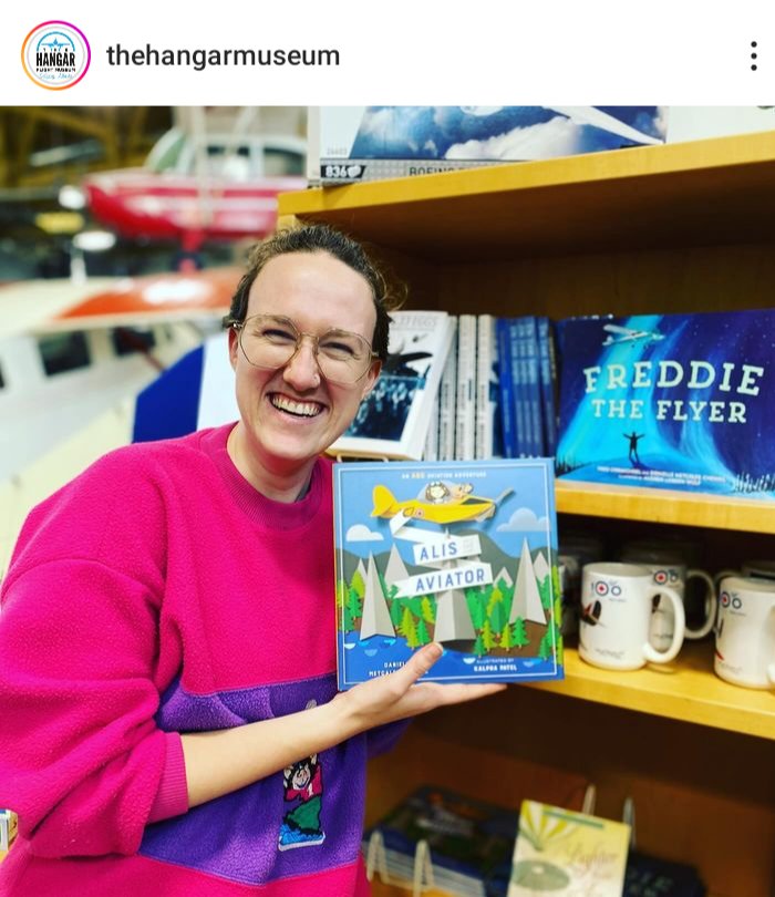 Thanks so much to the awesome Hangar Museum in #yyc for featuring my books in their gift shop for #WorldBookDay ! @TundraBooks @CoppsLiterary