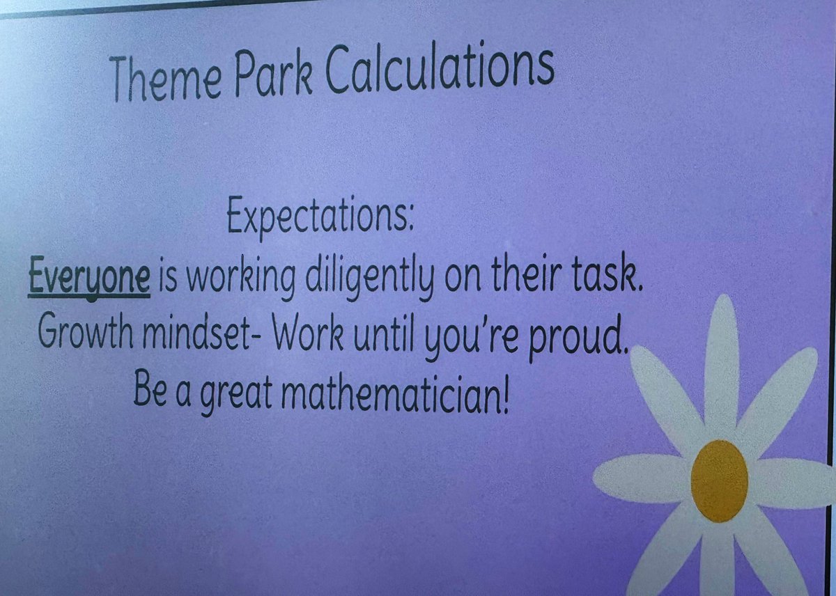 Love this! Students in Mrs. Thompson’s class @CornerMiddle are expected to be mathematicians and exemplify those qualities. #everyoneisamathperson #workuntilyouareproud @jbrouse40 @Jefcoed6_12 @JEFCOED