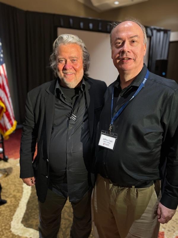 Hanging out with Bannon over the weekend.

Double black shirts were a coincidence.