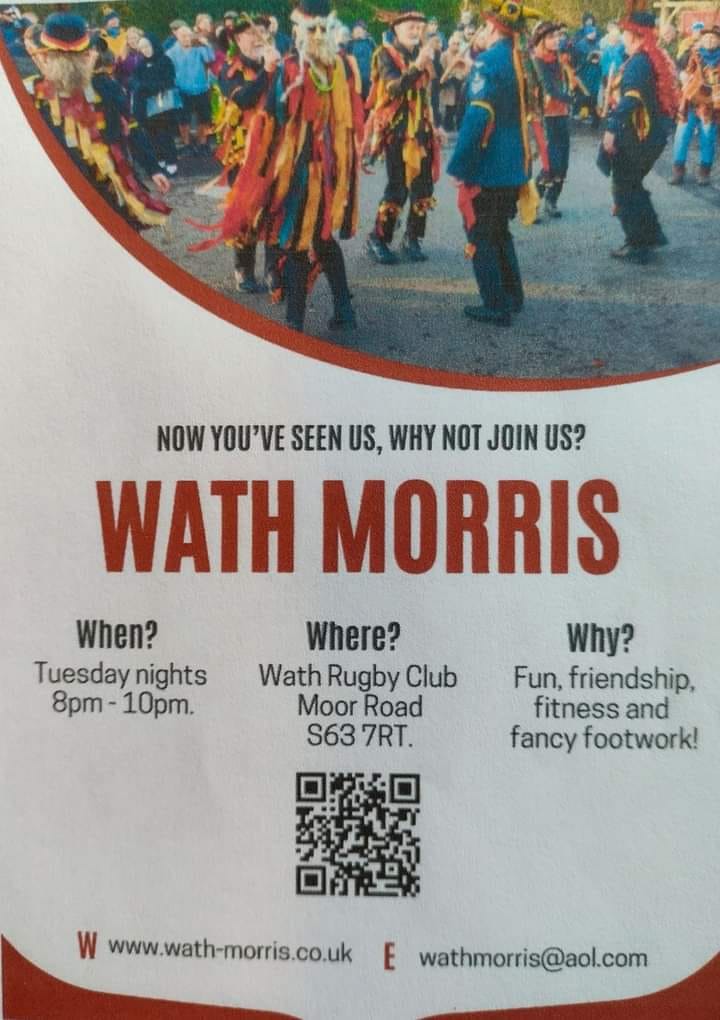 #TuesdayChallenge go on, do something different, join the Wath Morris Wath Morris Group

Good company, great fun. #dosomethingdifferent put a spring in your step.

#MorrisDancing #morrisdancers