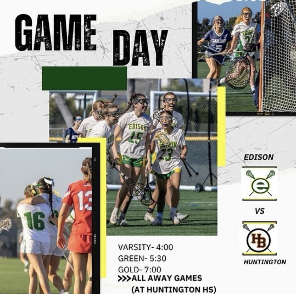 EdisonLAXGirls's tweet photo. Today all 3 teams 🚌 head to HBHS🥍
Let’s Go Chargers!⚡️
#ProudToBeACharger
#SunsetLeague https://t.co/x0Me6JV7Lh