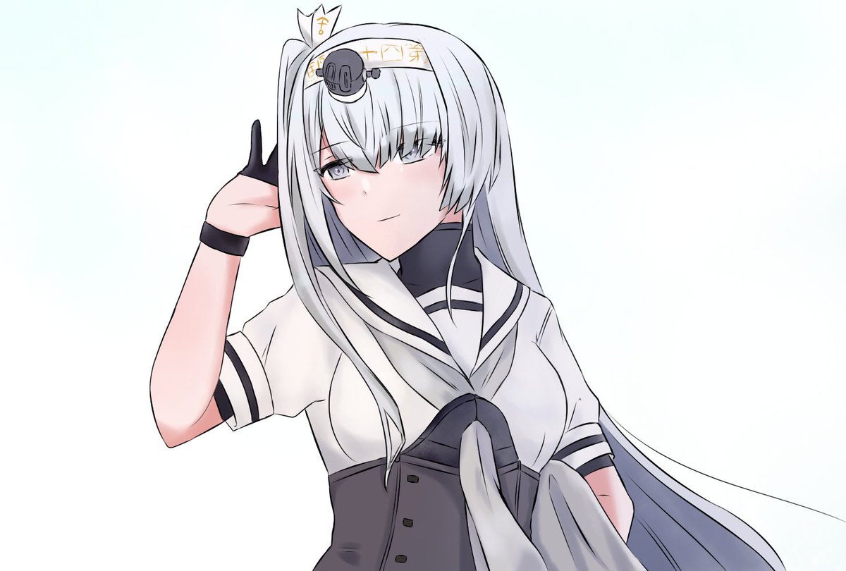 艦これ「今日は少し暑いので、ちょっとこのコートを少し脱ぐ#艦これ版深夜の真剣お絵描き60」|るきありす　－　ＣＦ１６Cancelledのイラスト