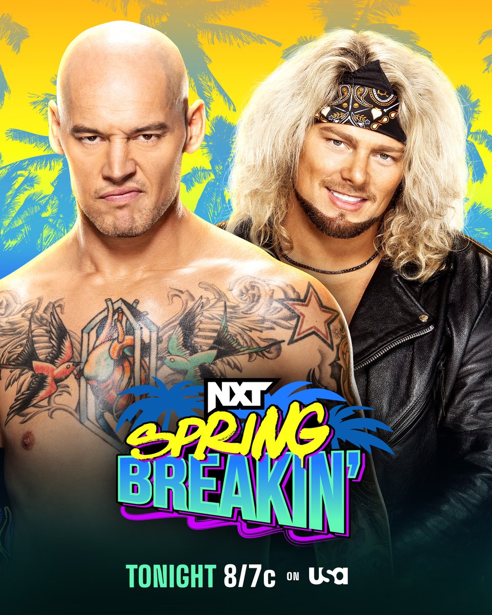 After their conversation yesterday afternoon, @BaronCorbinWWE and @LexisKingWWE will go head-to-head TONIGHT during Week One of #NXTSpringBreakin! 📺 8/7c on @USANetwork