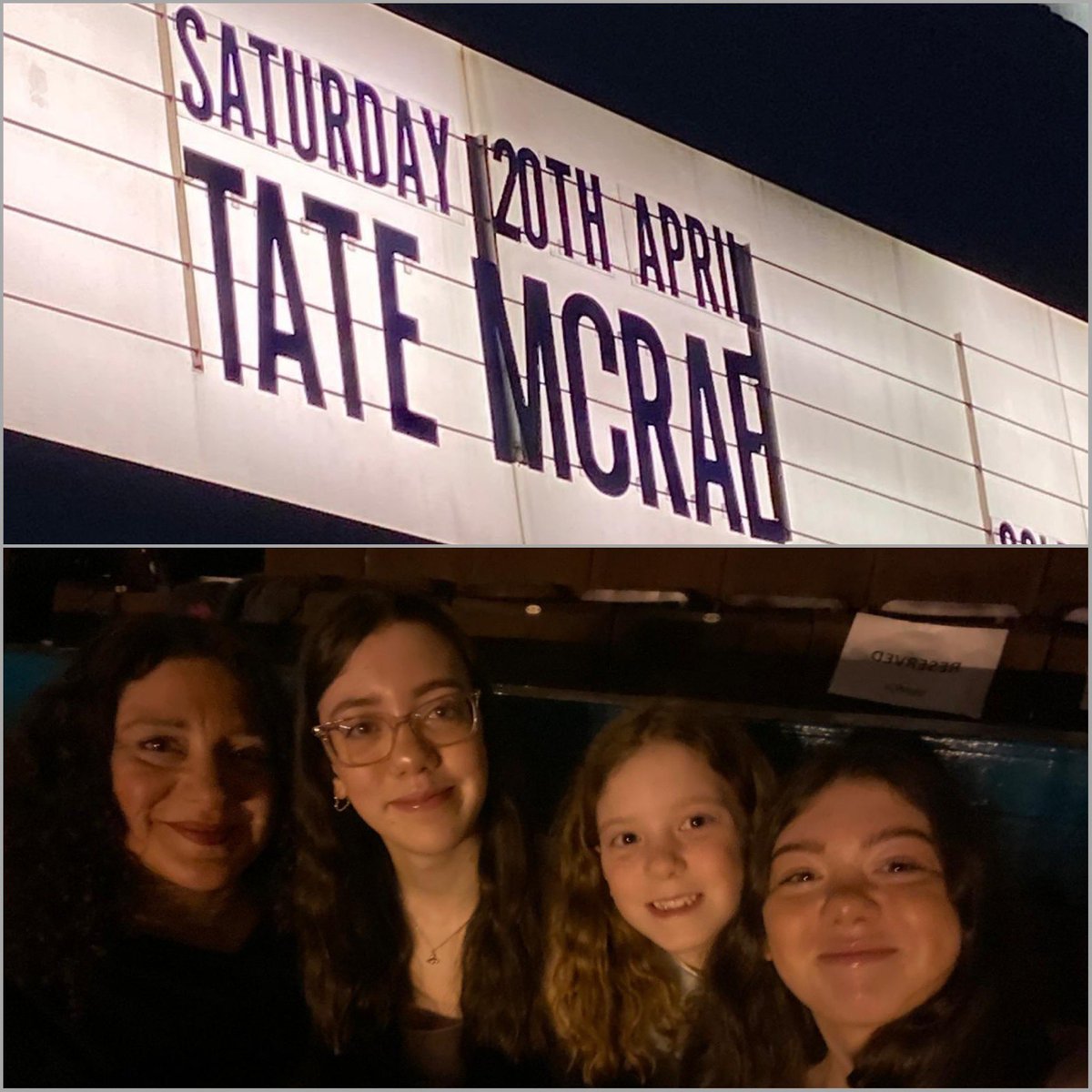 My first gig @tatemcrae with my girls and a cheeky night away in Glasgow on Saturday.  Great hospitality by @O2AcademyGla and the city of Glasgow. We loved your patter 😍