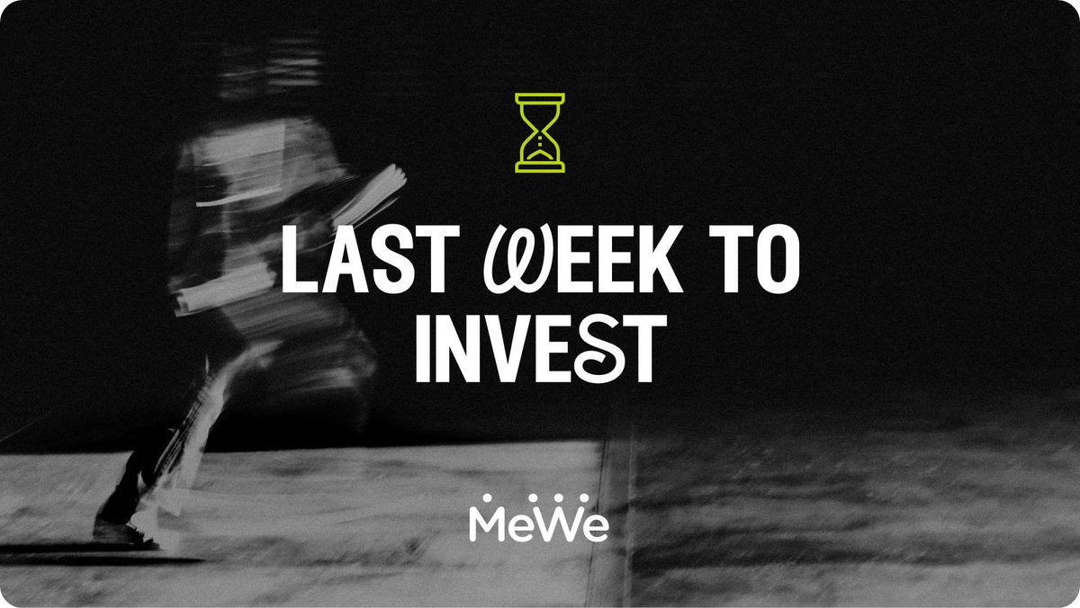 🚨 Our community investment round is closing soon! Invest in #MeWe today to play an active role in building a safer, more transparent Social Web: wefunder.com/mewe 🌐