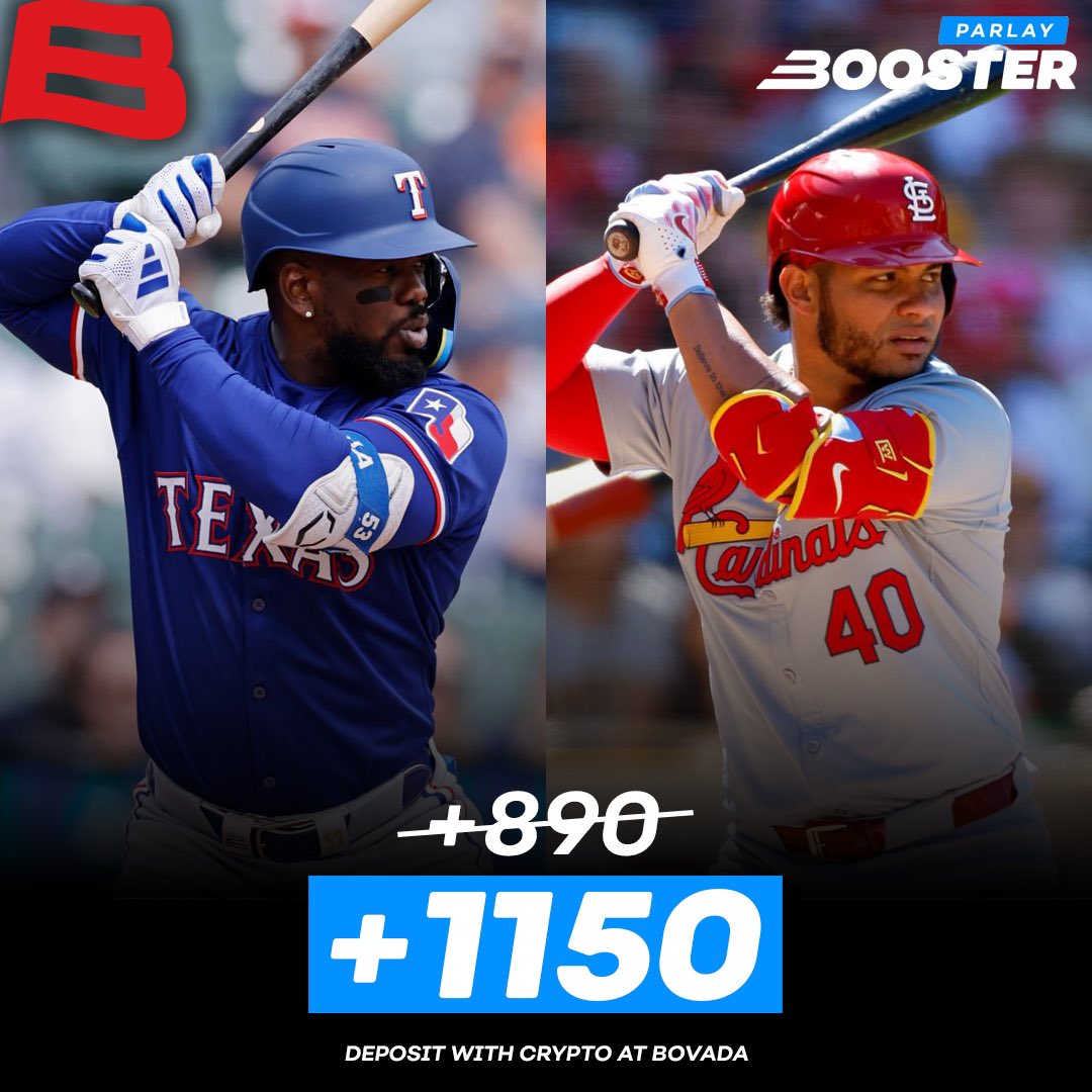 Daily Power Boost! ⚾️💥 Adolis Garcia and Wilson Contreras to both homer today is boosted to +1150! All parlay boosts 👉 bit.ly/BVDParlayBoost…