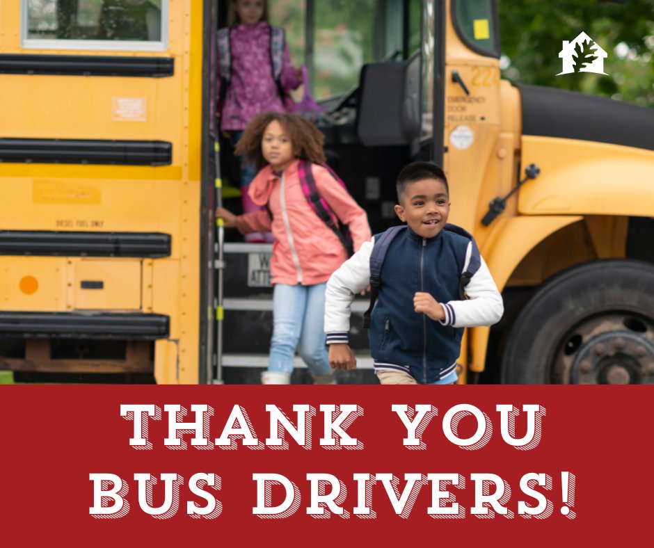 Happy School Bus Drivers' Day! Thank you to all the bus drivers for making sure our students get to and from school safely. Whether on daily routes, field trips, or after school activities, we are grateful for what you do. Remember: Thank your bus driver, today and every day.