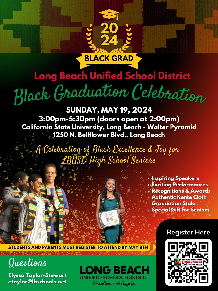 Jags, be sure to register to attend the district's Black Graduation Celebration! #successintheWEST #proudtobeLBUSD