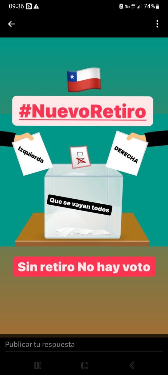 rodrogo73's tweet photo. Pueblo de chile voten solo por los políticos que legislen para el pueblo ustedes tienen el poder del lápiz https://t.co/zRqghscj93