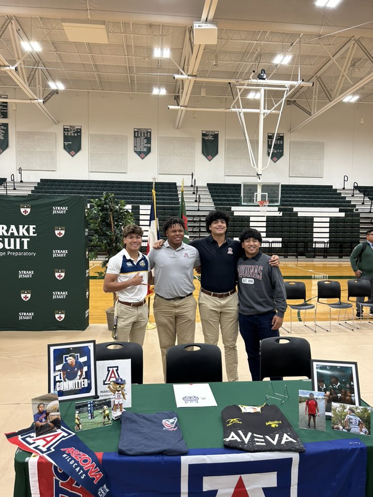 Four more Rugby Crusaders signing today to continue their Athletic and Academic careers at the next level!  Congrats to <a href="/MarcusHarrisII1/">Marcus Harris II</a> signing with <a href="/AZWildcatRugby/">Arizona Rugby</a>, Christian Bennett to <a href="/UBCRugby/">UBC Men’s Rugby</a> and Nicholas Hernandez and Elijah Uyenco to <a href="/AquinasCollege/">Aquinas College</a>