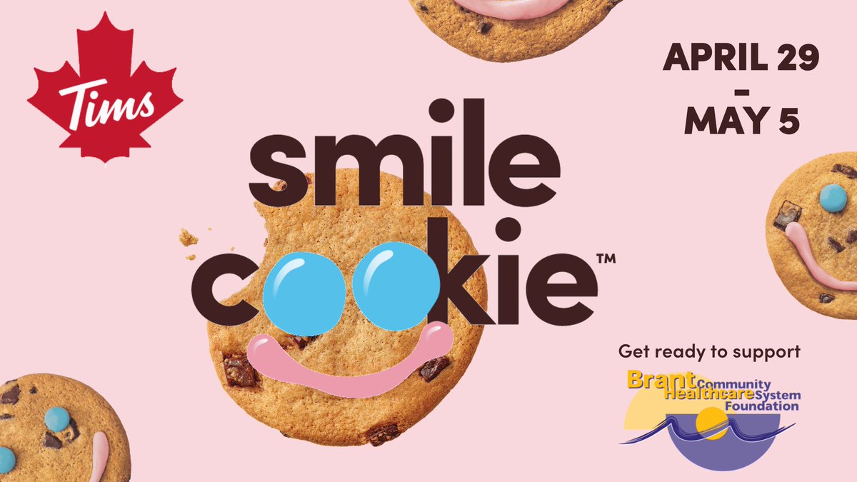 From April 29 to May 5 when you buy a #SmileCookie at @TimHortonsParis 100% of the proceeds go to support the @BCHSYS at the Willett, Paris. You can pre-order your Smile Cookies using the order form at bchsysfoundation.org/smile-cookie-2… It’s deliciously easy to make a difference!