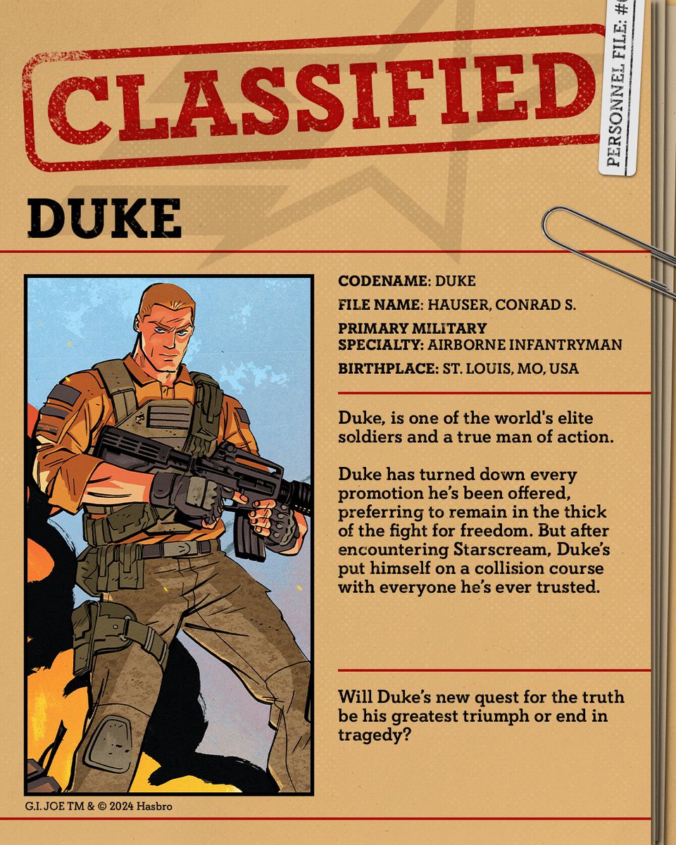 Conrad S. Hauser. Codename: Duke. The one and only MAN OF ACTION in the #EnergonUniverse.