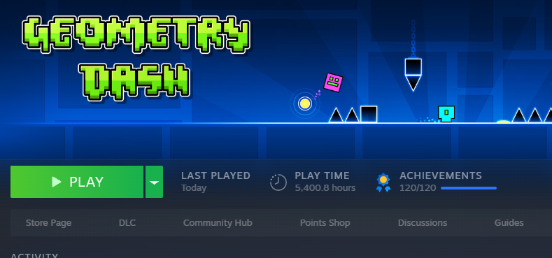 A 'DLC' tab has appeared in the Geometry Dash steam library 👀
