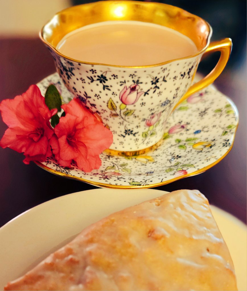Having some Honeybush tea with condensed milk & a cinnamon scone on a lovely #spring afternoon. Cherish the simple things.🫖☕️

#tea #AfternoonTea #TreatYourself