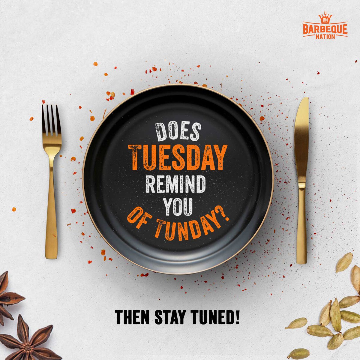 Feeling the Tunday vibes? Something exciting is on the horizon! 🎶 #staytuned #barbequenation #barbeque_nation #somethingspecial #upcoming #foodlove #Foodie