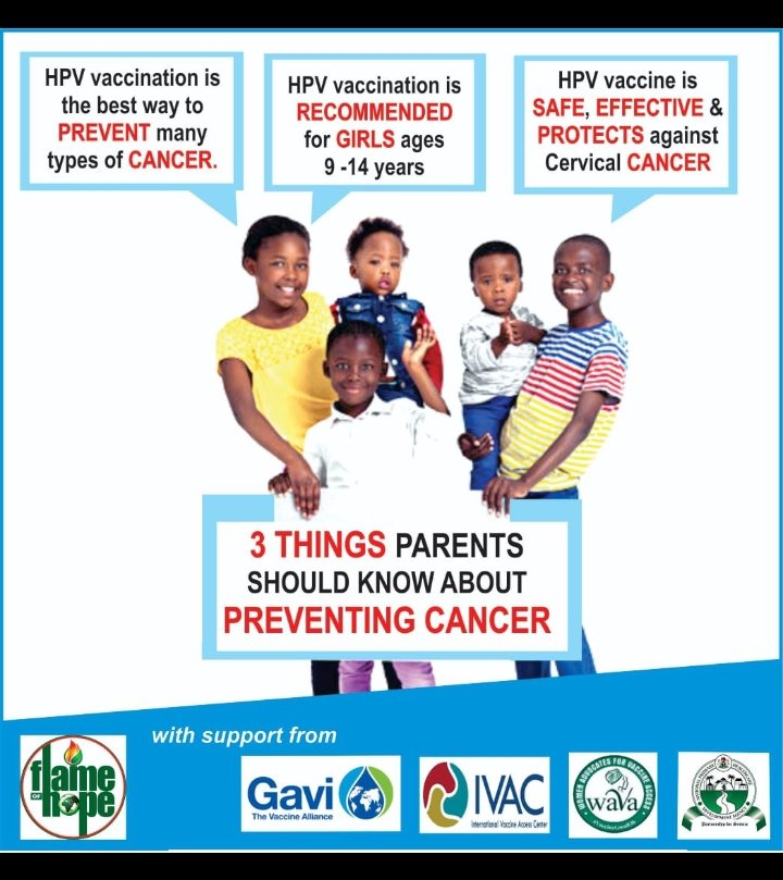 HPV vaccine is the best way to prevent cervical cancer. 
#SupportTheVaccine
#HPV 
#StopHPV_InNigeria
#HPVVaccineNG
#VaccinesWork 
#VaccineGoodOh
#SupportImmunization
#NPHCDA
#GAVI
#WAVA
#DCL