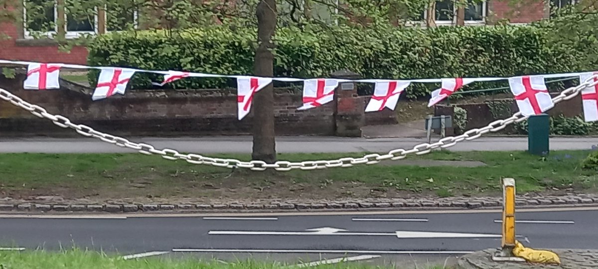 A flag now sadly associated mainly with nutterdom and fat blokes in ill fitting teeshirts.