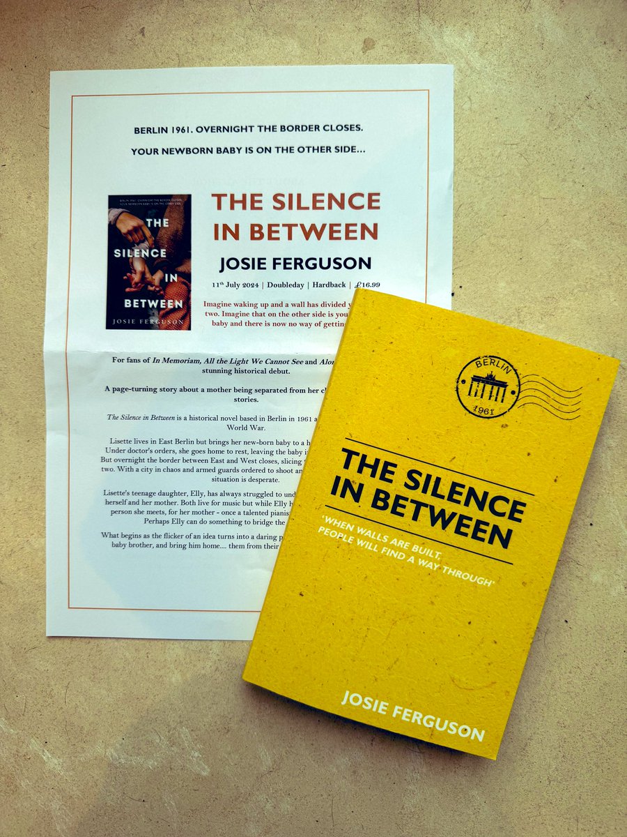 Loving the sound of this one - thank you @DoubledayUK for sending me a copy of #TheSilenceInBetween by @Inky_Josie, which is out on 11th July. My kind of book!