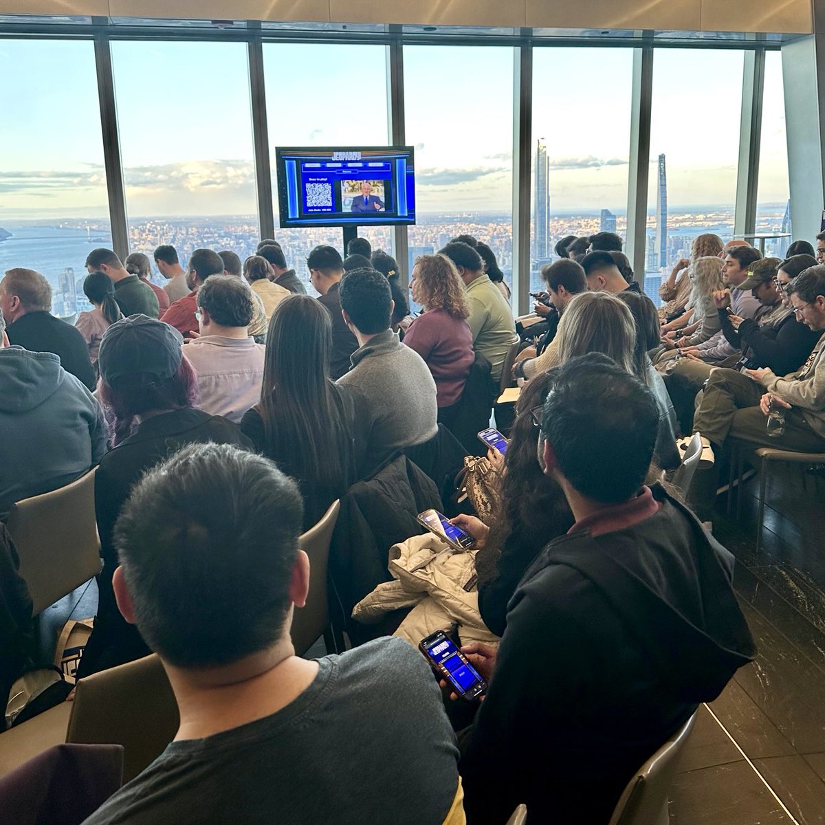 ICYMI✨For the 1st time ever, guests played TimePlay’s new, #interactivegame of #jeopardy ! hosted by none other than Ken Jennings.  We’re thrilled & honored to be part of such an incredible brand event to celebrate its 60th anniversary. #quiz #trivia #edgenyc #hudsonyards