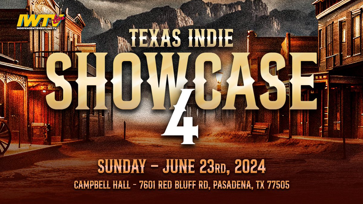 🚨SHOW ANNOUNCEMENT🚨 One of our BIGGEST annual shows returns to the Campbell Hall in Pasadena on Sunday, June 23!! NINE Independent Promotions from around the Great State of Texas all come together for one night of incredible Pro Wrestling Action! Plus a MAJOR RETURN from…