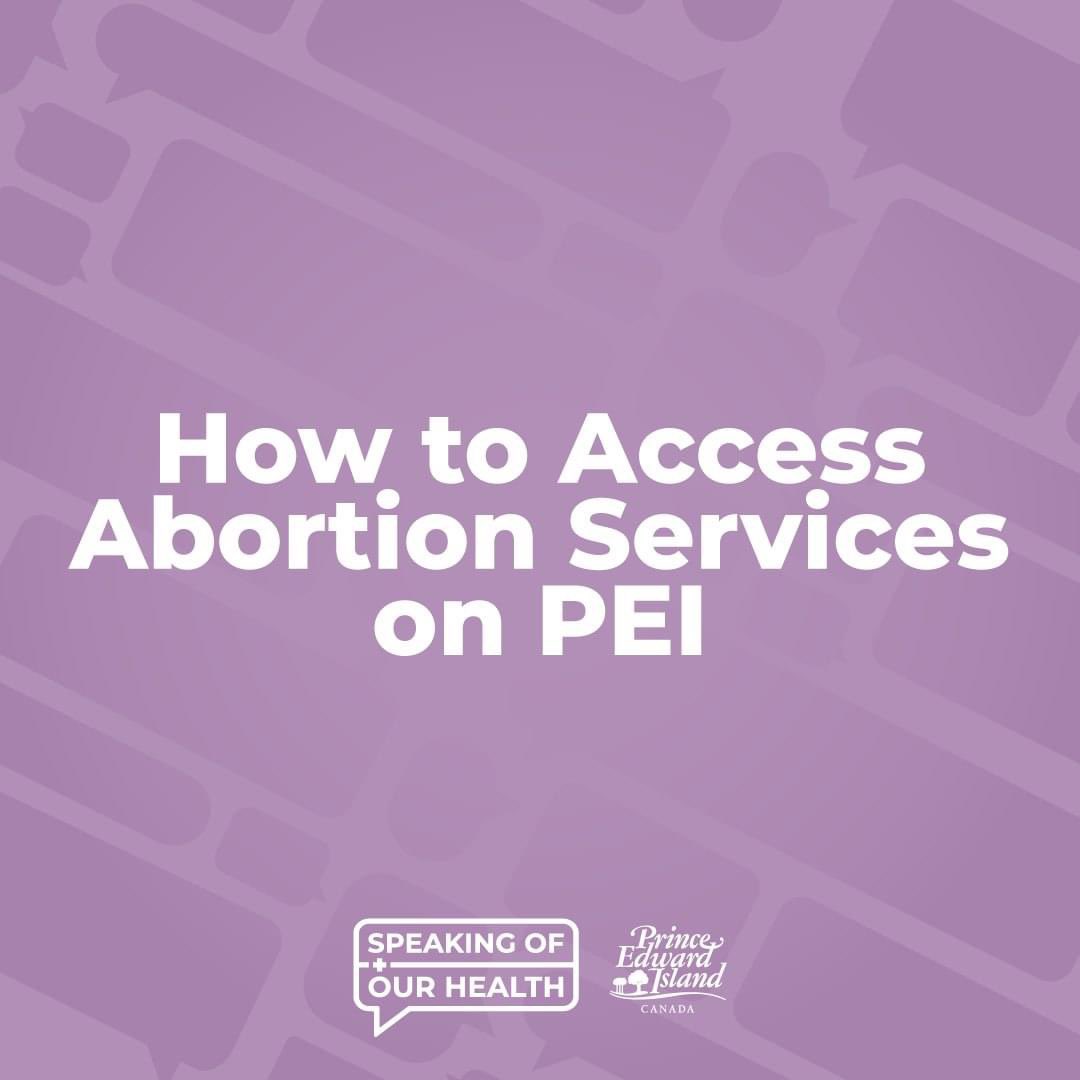 Abortion services are available in Charlottetown and Summerside for women and gender-diverse people. There are two types of abortion services in PEI: Medical Abortions and Surgical Abortions. Learn more about your options: …iversehealthhub.princeedwardisland.ca