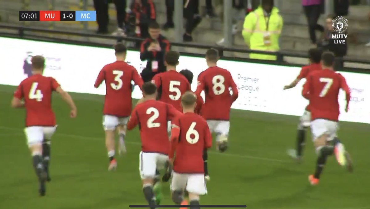 Goooal, Ethan Wheatley with a stunner in 7 minutes #mufcacademy