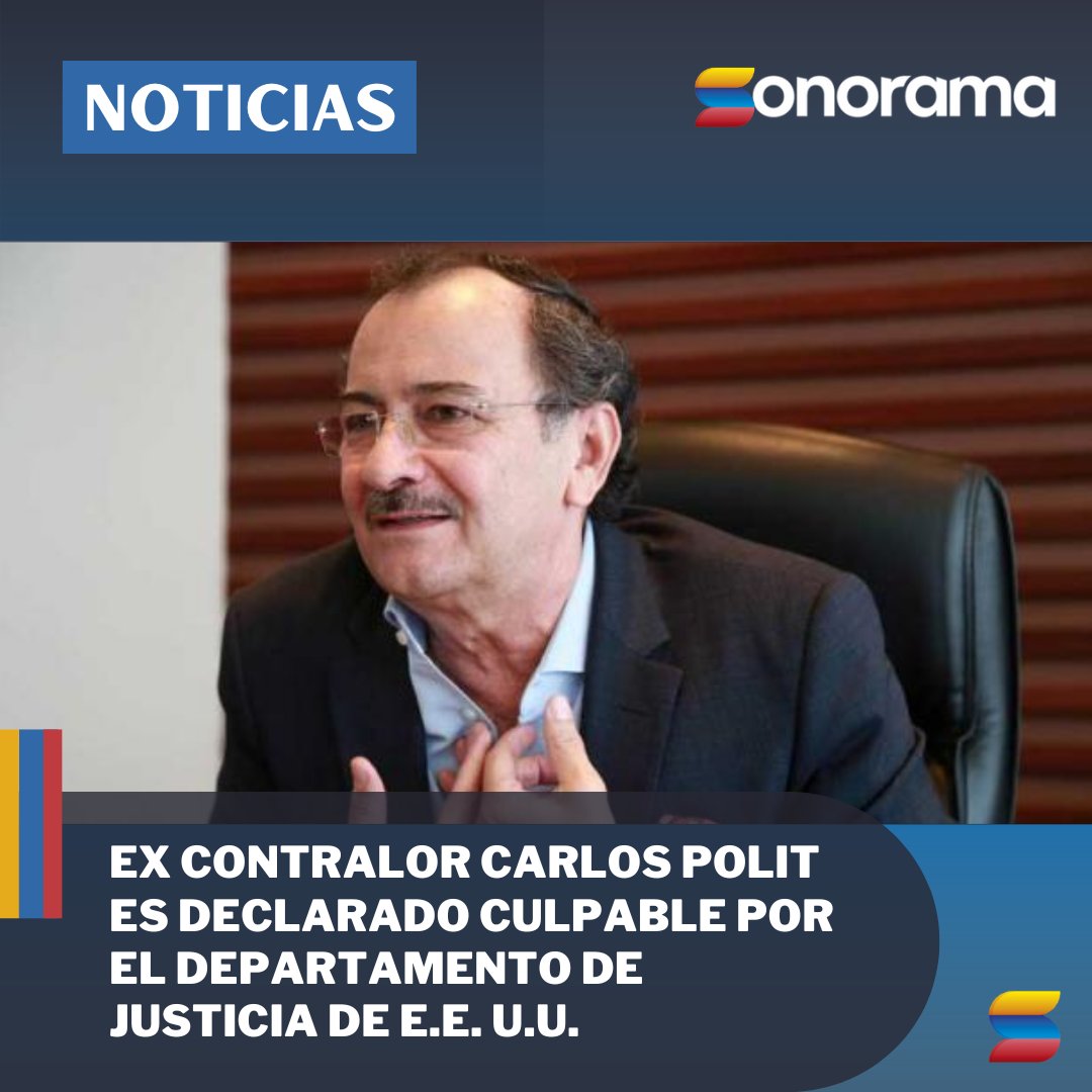 #ATENCIÓN | Después de dos semanas de juicio el Departamento de Justicia de Estados Unidos declaró culpable al ex contralor Carlos Polit por seís cargos en su contra, se prevee abrir un nuevo proceso para retirarle los bienes expuestos durante el proceso. #CarlosPolit #EEUU