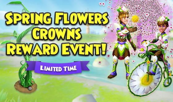 Petal to the metal! 🌼 Now through Monday, April 29th, the more Crowns you spend in-game, the more BONUS rewards you get! Earn the Petalfarthing Mount, Floral Raiment Gear, and more for a limited time. eu.wizard101.com/game/spring-fl… #Wizard101Europe