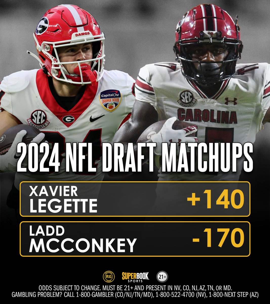 Will Xavier Legette or Ladd McConkey get drafted first?
