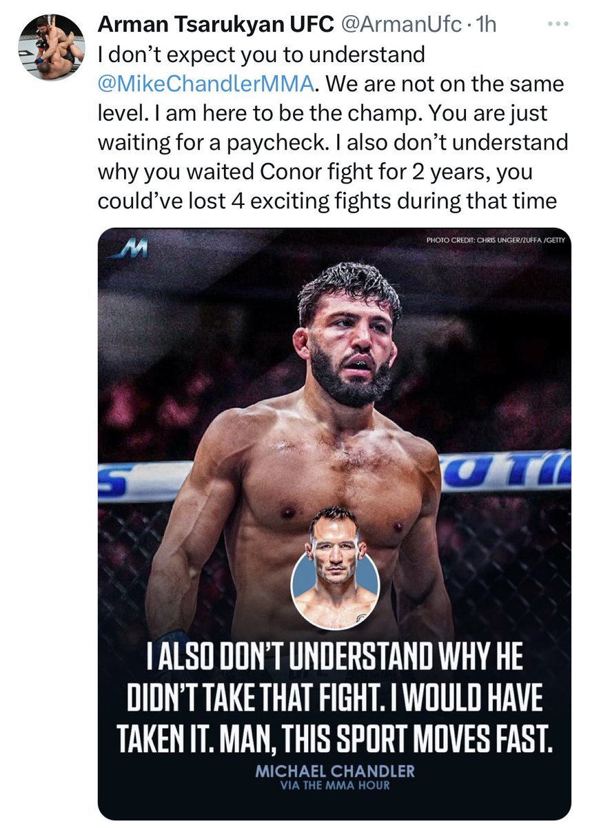 SpinninBackfist's tweet photo. Arman 10-9 https://t.co/vCdXoalGds