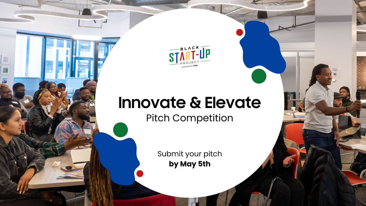 Are you a Black founder in Atlantic Canada? 🔍 We're seeking visionary startups and scaling businesses for the Innovate & Elevate Pitch Competition. Seize this moment, submit your pitch deck by May 5th and propel your business to success. Learn more: bit.ly/innovateelevate