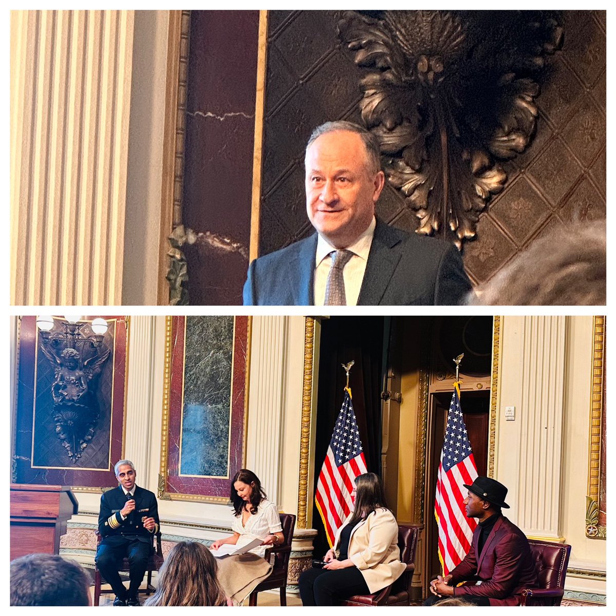 Thrilled to be at the White House this afternoon for the release of the 2024 National Strategy for Suicide Prevention. Warm welcome from the 2nd Gentleman and a remarkable panel with the Surgeon General, Ashley Judd, Shelby Rowe & Aloe Blacc.