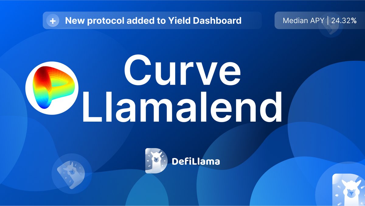 Now tracking @CurveFinance Llamalend pools on our Yield Dashboard