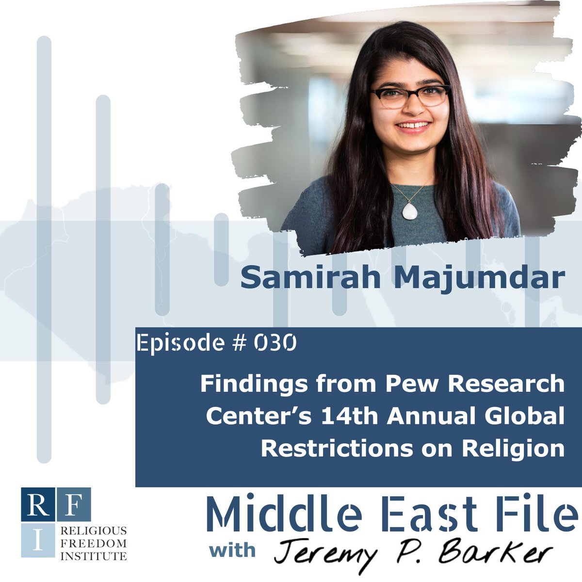 030 of the Middle East File features Samirah Majumdar (@PewReligion) and @jaybark7 discussing key findings in @pewresearch annual report on global religious restrictions. Gov. restrictions are at the highest level recorded in 14 years. podcasters.spotify.com/pod/show/middl… #religiousfreedom