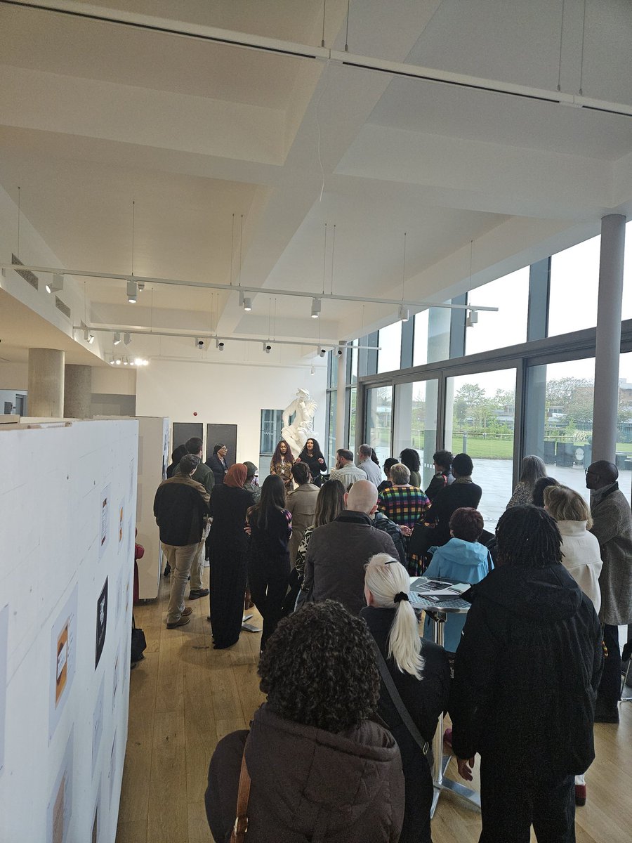 Natalie_Denny_'s tweet photo. Thank you to everyone who joined @Skywriters_ and @niquevwalk last night for the exhibition launch of #BlackInTheIvory, an exhibition dedicated to Black women's experience of academia told through creative means. Thanks to @LJMU for supporting this important project! 🙌🏿❤️ https://t.co/JjnNN0wq9a