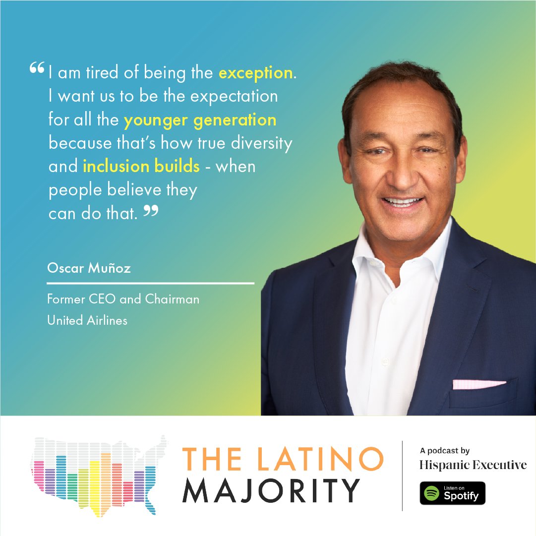 🎙️ Mark your calendars! This Wednesday, April 24th, we're dropping the highly anticipated season premiere of The Latino Majority podcast, featuring the incredible journey of Oscar Muñoz, former Chairman and CEO of United Airlines: hubs.la/Q02tQFBY0 #TheLatinoMajority