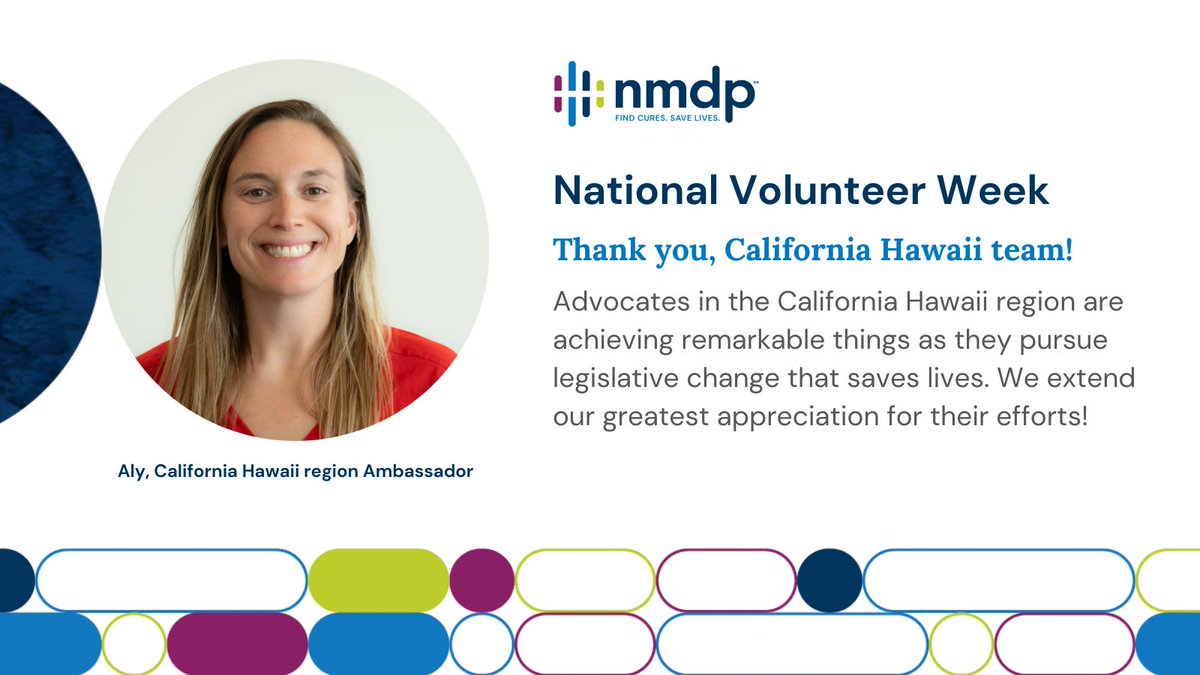NMDP_advocacy's tweet photo. Our advocacy ambassadors help lead the way for public policy change that impacts patients facing life-threatening blood cancers and disorders. Thanks, ambassadors Aly (CA) and Lisa (CA) from the California Hawaii region, for your leadership. #NationalVolunteerWeek https://t.co/HlsP6qw4U8
