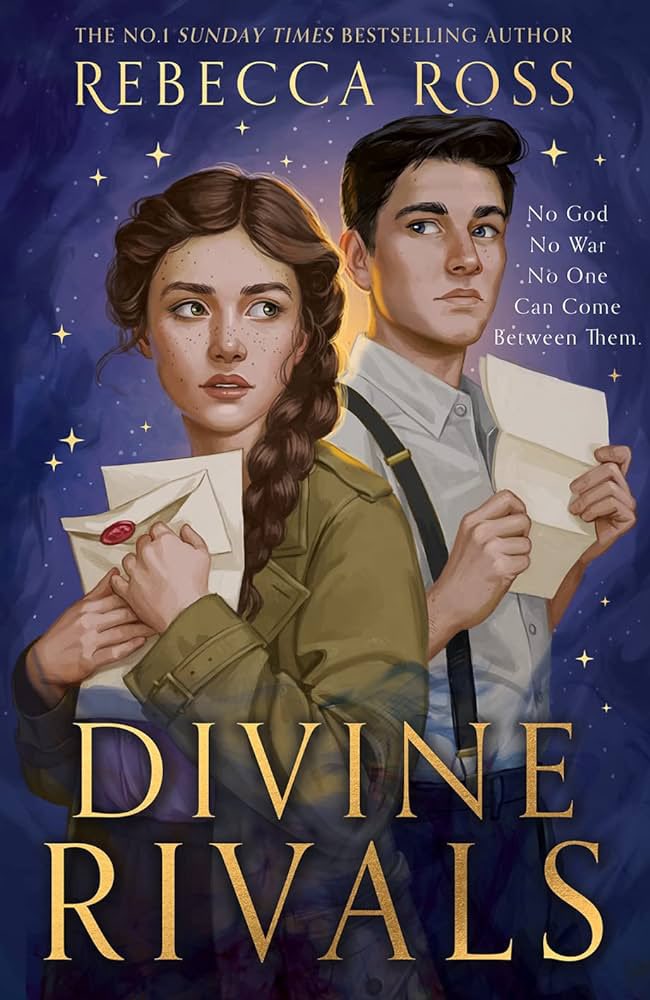 First up in the @thomashardye Year 9 Biscuit Book Award ‘Divine Rivals’ by @_RebeccaRoss Set in a fantasy world two young rival journalists find love through a magical connection. #readingforpleasure #romantasy #lovereading