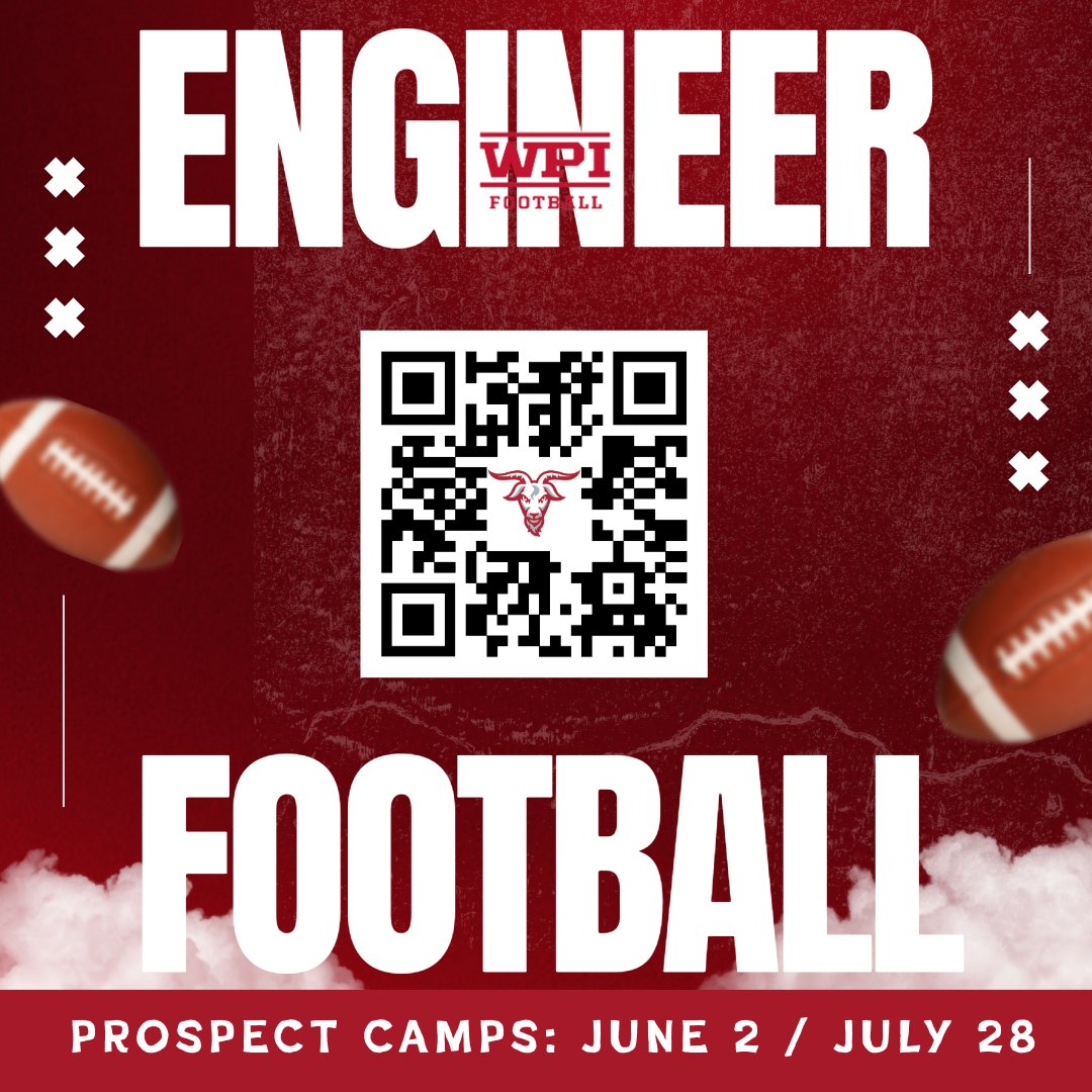 COMPETE / LEARN / SHOWCASE YOURSELF IN FRONT OF THE @WPIFootball STAFF THIS SUMMER / JUNE 2 & JULY 28 MARK YOUR CALENDAR AND SIGN-UP TODAY 📷 ……ootballcampsandclinics.totalcamps.com