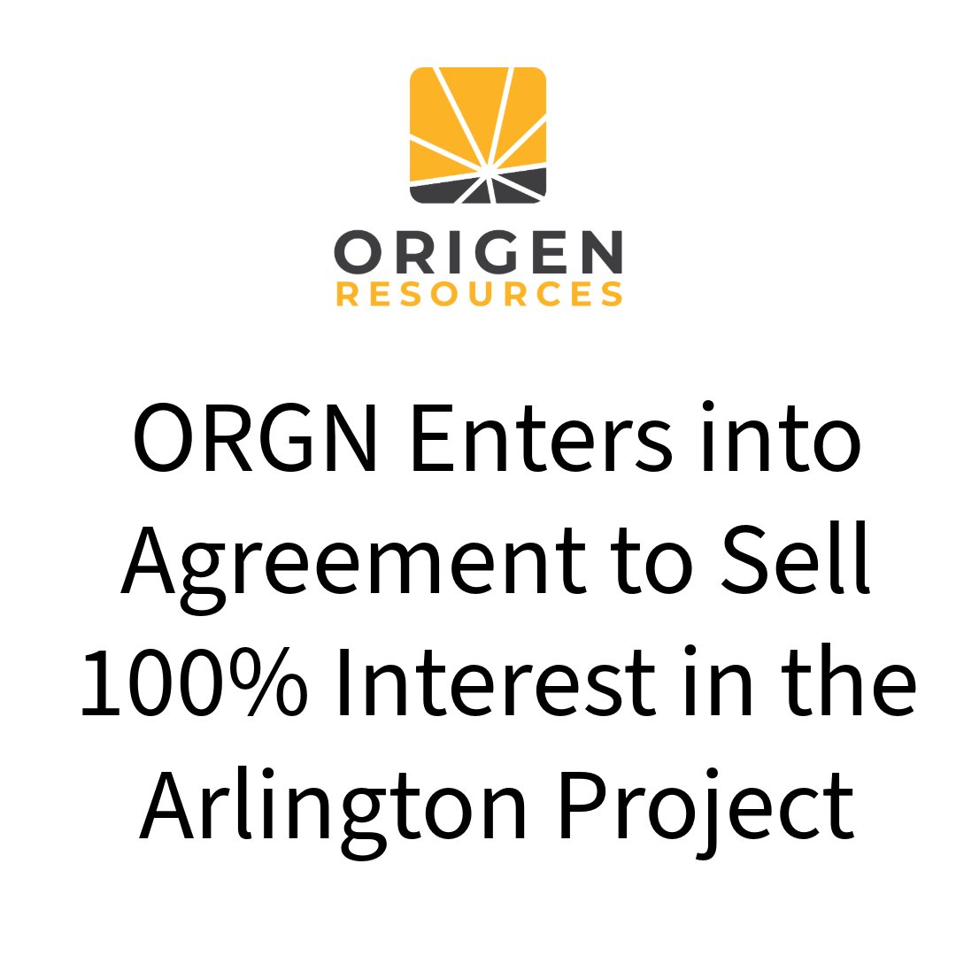 Origen Resources has entered into an agreement with Nickelex Resources Corporation to sell a 100% interest in its Arlington project located 17km north of Beaverdell in south-central British Columbia. $ORGN #miningnews #stocks zurl.co/7ed4