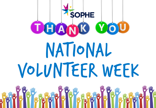 As National Volunteer Appreciation Week kicks off, SOPHE wants to send a special thank you to all our volunteers. It is their contributions that make the real difference. Thank you so much! sophe.org